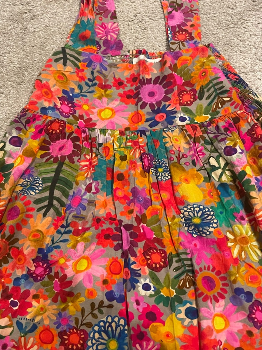 NATURAL LIFE Floral Multicolor Boho V-Neck Top XS - Picture 6 of 7